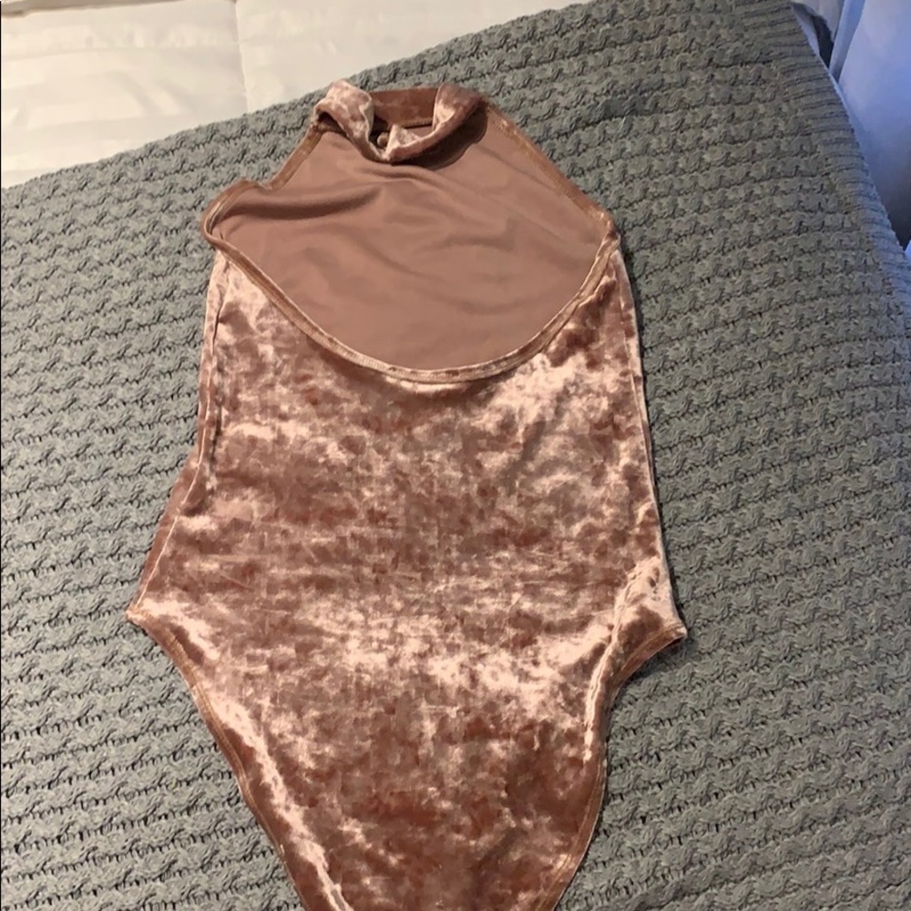 Pink Velvet Bodysuit - Picture 2 of 2